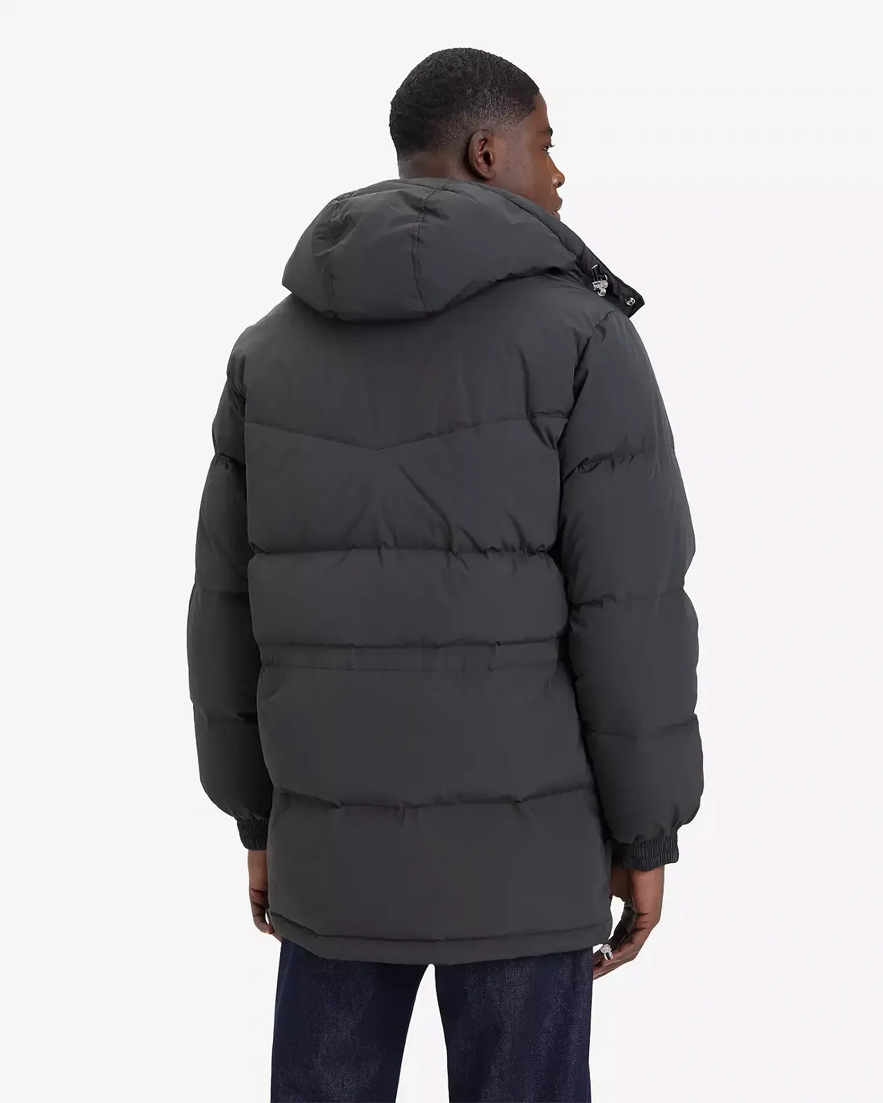 Чоловічий пуховик Levis - Rockridge Mid Puffer Jet Black - S, фото №3