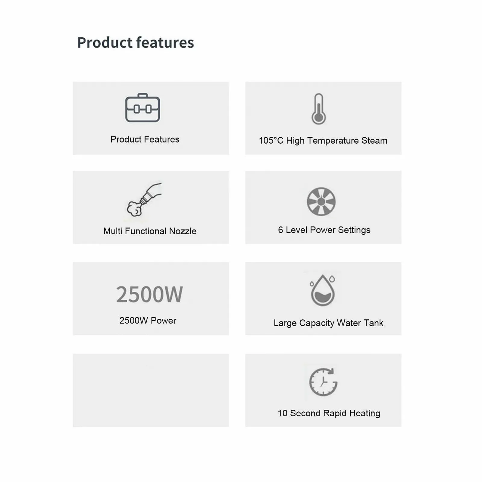 Пароочисник VBESTLIFE 2500W 1200 мл 220V EU Plug, фото №9 Пароочисник VBESTLIFE 2500W 1200 мл 220V EU Plug, фото №9