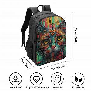 Рюкзак DPEOANEBN Cat 3D для детей, большой, с кошачьим принтом, школьный, подарки к школе, 40x28x16 см synthetic.ua - Фото 1