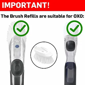 Змінні насадки для щітки OXO 4 шт для щітки з дозатором мила synthetic.ua - Фото 1