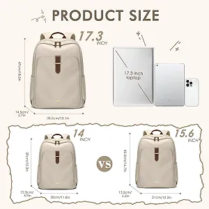 Рюкзак для ноутбука GOLF 17.3 дюйма TSA 24 л Абрикосовый synthetic.ua - Фото 1