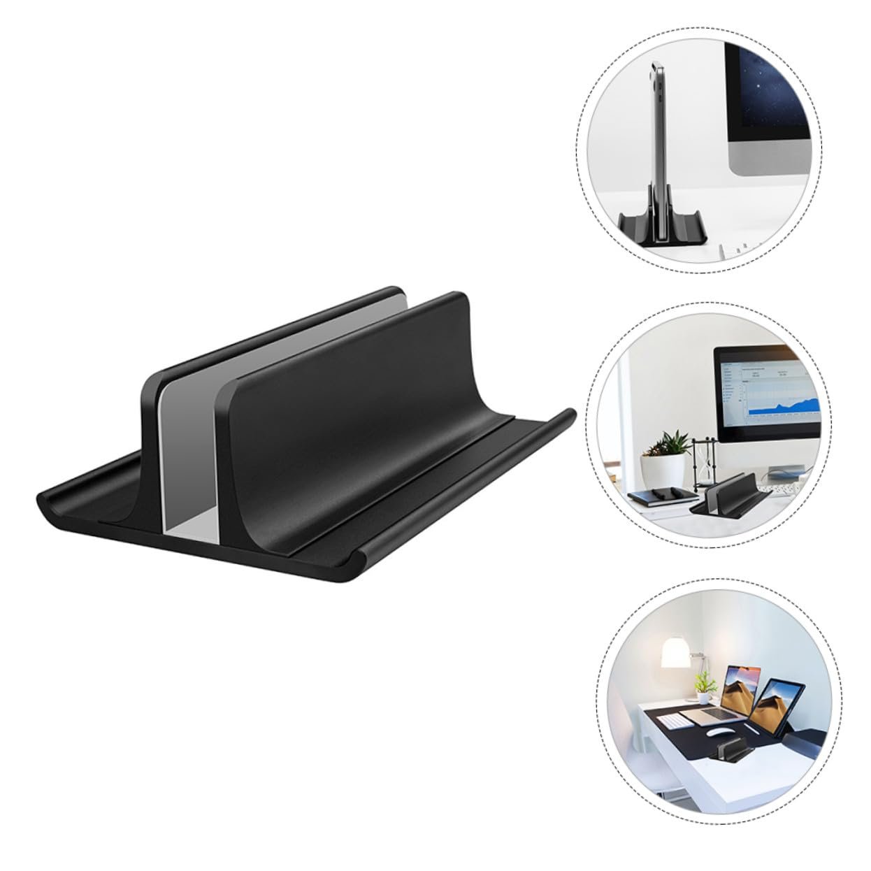 Подставка для ноутбука Вертикальная Aluminiumlegierung Radiator Rack Черный, фото №3