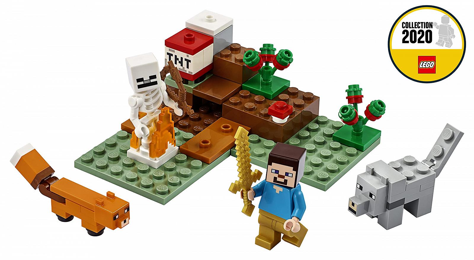 Конструктор Lego Minecraft Taiga Adventure с фигурками Стива, Волка и Лисицы для детей от 7 лет, фото №6