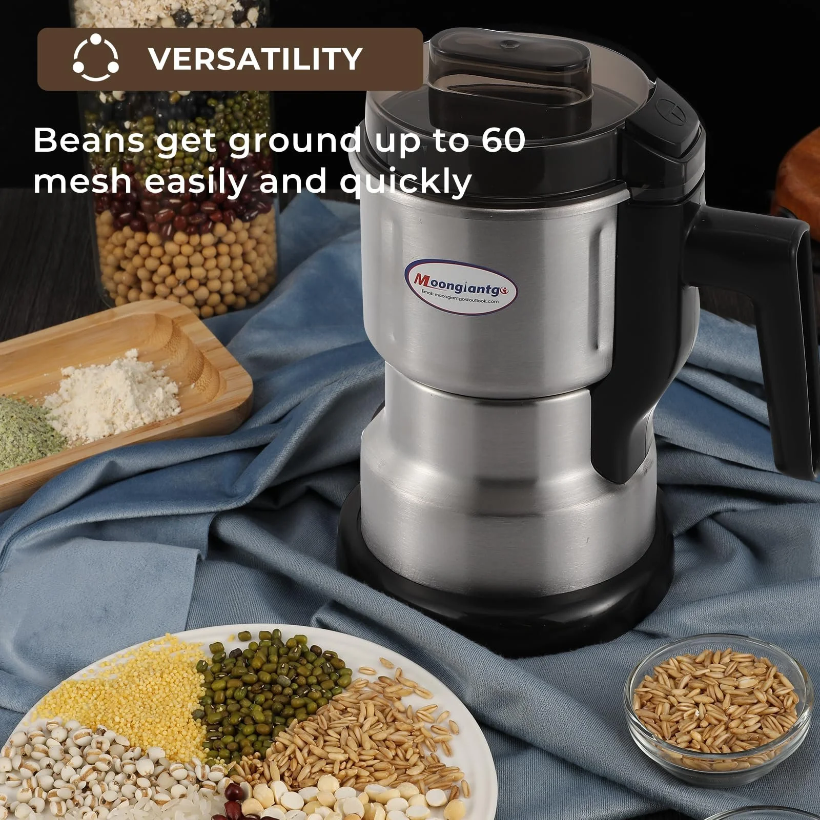 Электрическая мельница Moongiantgo Многофункциональная Ultra Fine Spice Mill & Coffee Grinder, фото №7