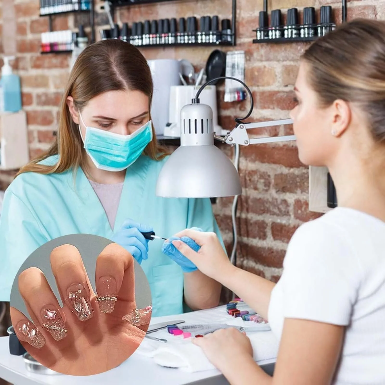 Набор страз для ногтей разных форм 810 шт., 3D AB кристаллы для ногтей, розовые стразы для акриловых ногтей, фото №6