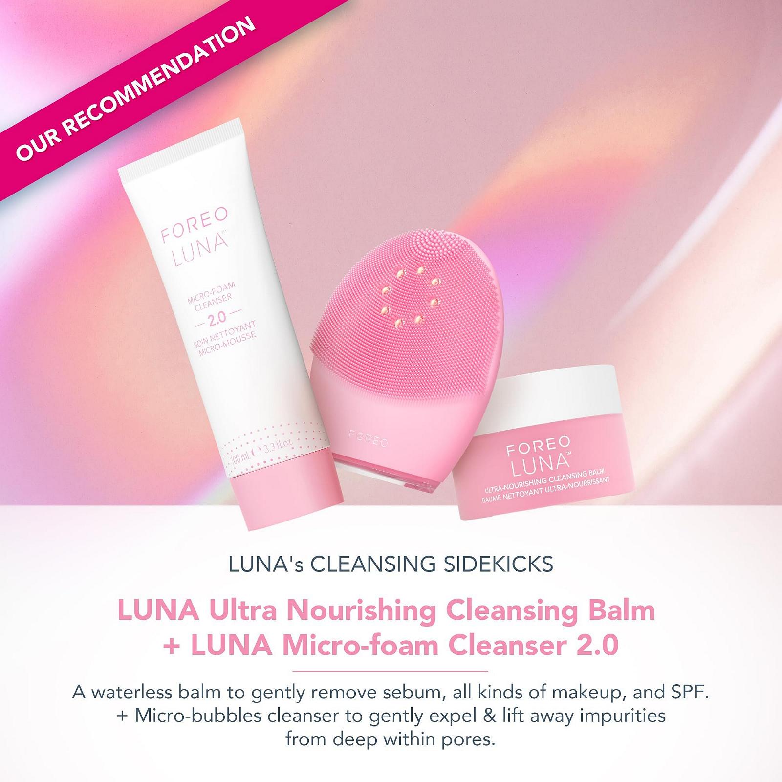 Щітка для обличчя FOREO LUNA 4 plus - Інфрачервона терапія ближнього діапазону + LED терапія червоним світлом - Глибоке термальне очищення обличчя - Антивіковий мікрострумовий пристрій для обличчя - Для нормальної шкіри, фото №4