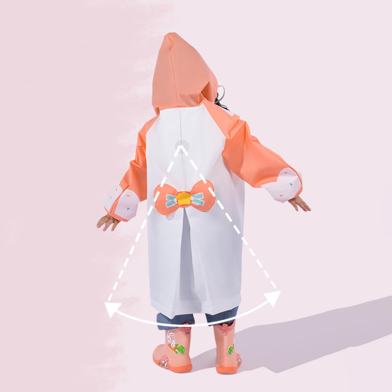 Дождевой плащ Generisch с большим капюшоном, унисекс, детский, с принтом, водонепроницаемый, дождевик, переходная куртка, защитный чехол от дождя, костюм для грязи для путешествий, кемпинга, походов и школы, фото №7