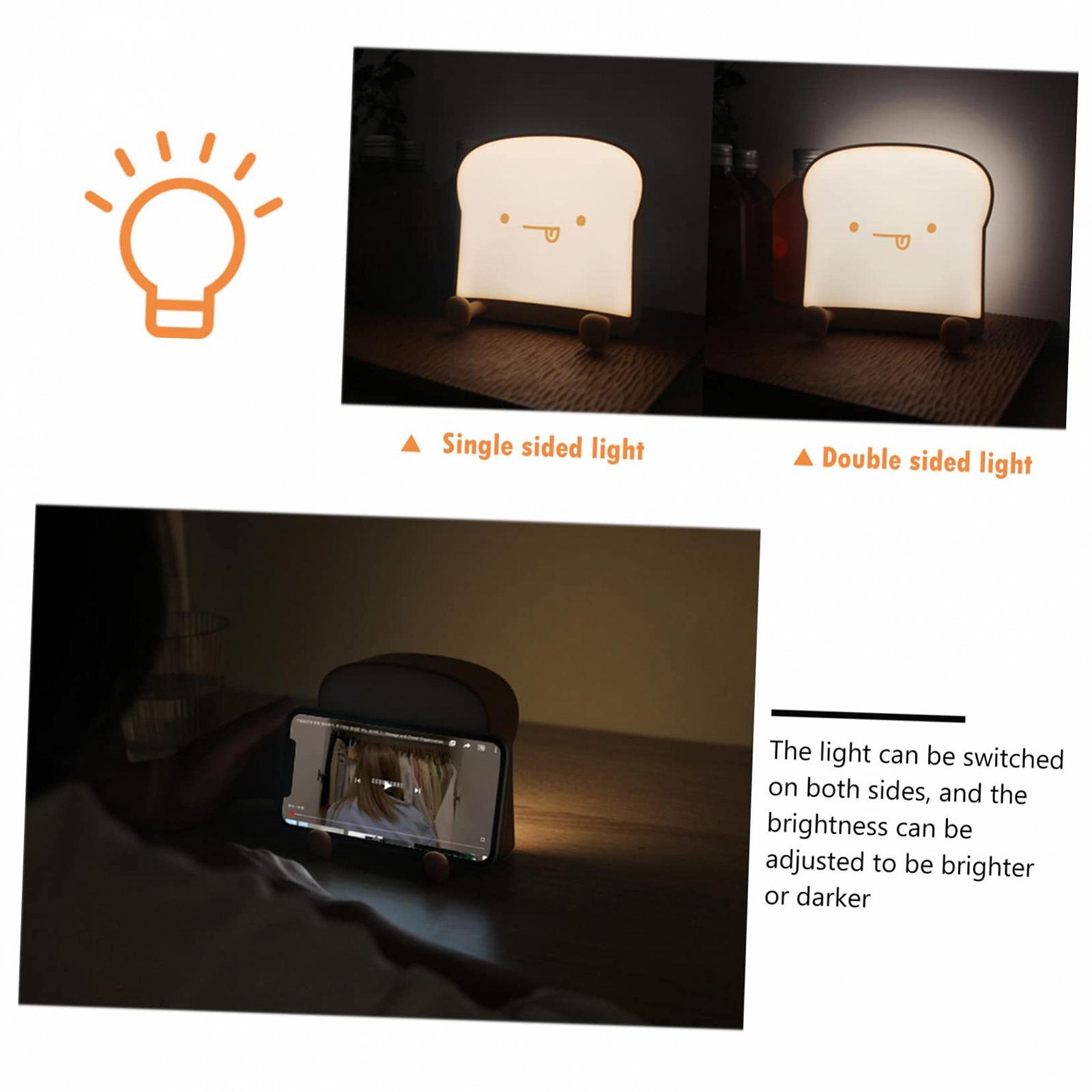 Настольная лампа OSALADI Toast Ночник силиконовая подставка для телефона, фото №4 Настольная лампа OSALADI Toast Ночник силиконовая подставка для телефона, фото №4