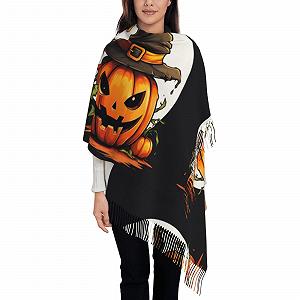 Шаль LNNIUK Halloween з милим гарбузовим принтом - Фото 1