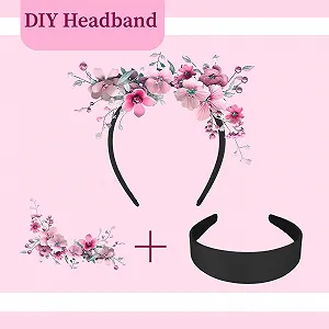 Набір широких обручів для волосся з кліпсами для жінок, 6 шт., Чорний, 3 см synthetic.ua - Фото 1