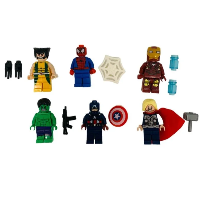 Набор фигурок Lego Marvel Avengers 6 шт, детский набор, фото №1