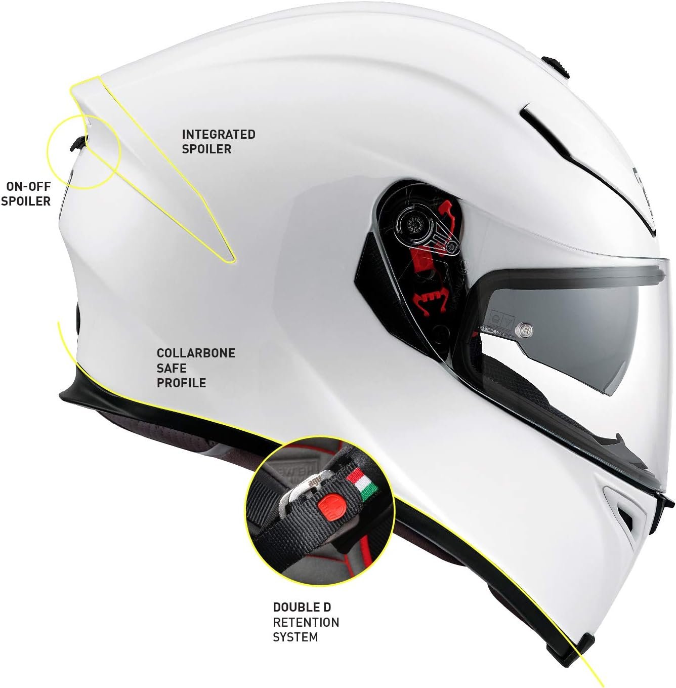 Мотошлем AGV K5 S XL (61-62) White, фото №4