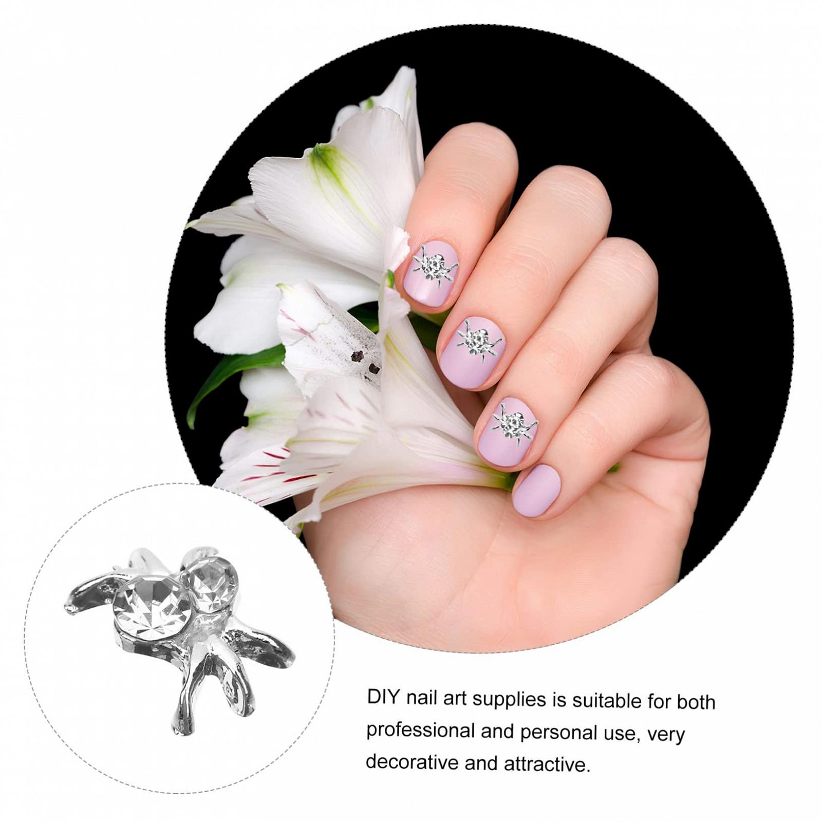 Украшение для маникюра Паук, 30 шт, серебряные бусины, фото №7