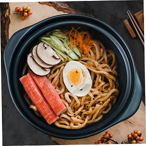 Кастрюля Amosfun Керамическая антипригарная с крышкой Малая для супов и тушения synthetic.ua - Фото 1