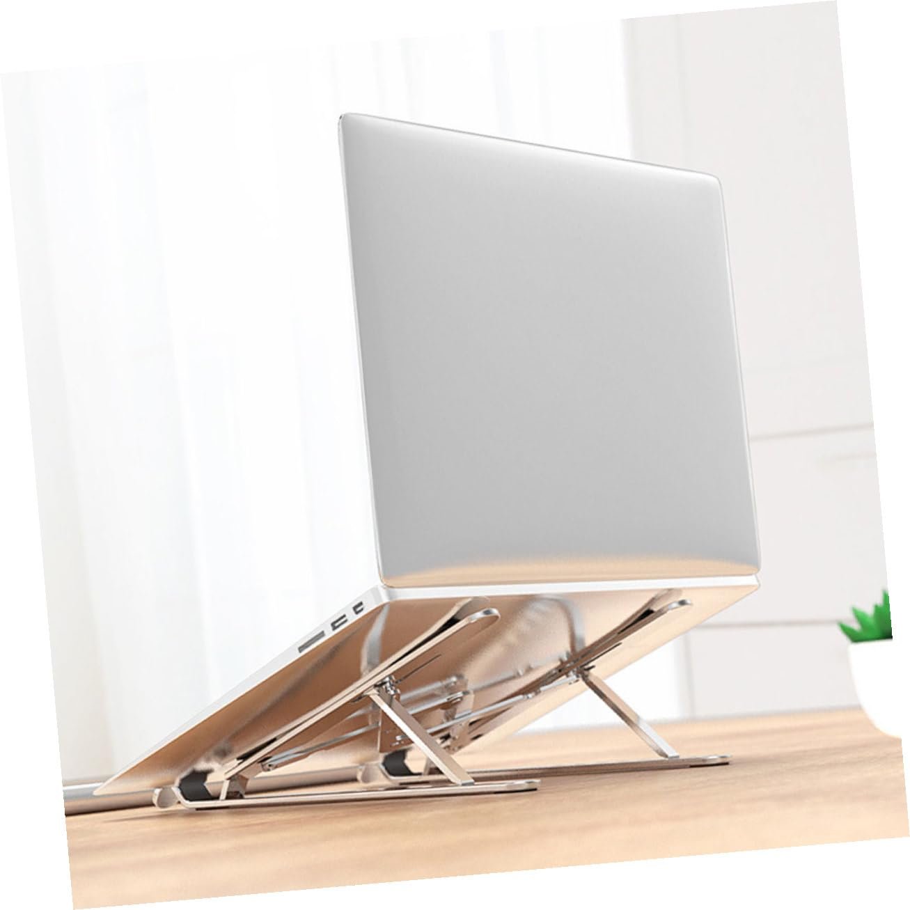 Підставка для ноутбука алюмінієва складна з регулюванням висоти ергономічна з сумкою для транспортування легка стійка до подряпин сумісна, фото №4