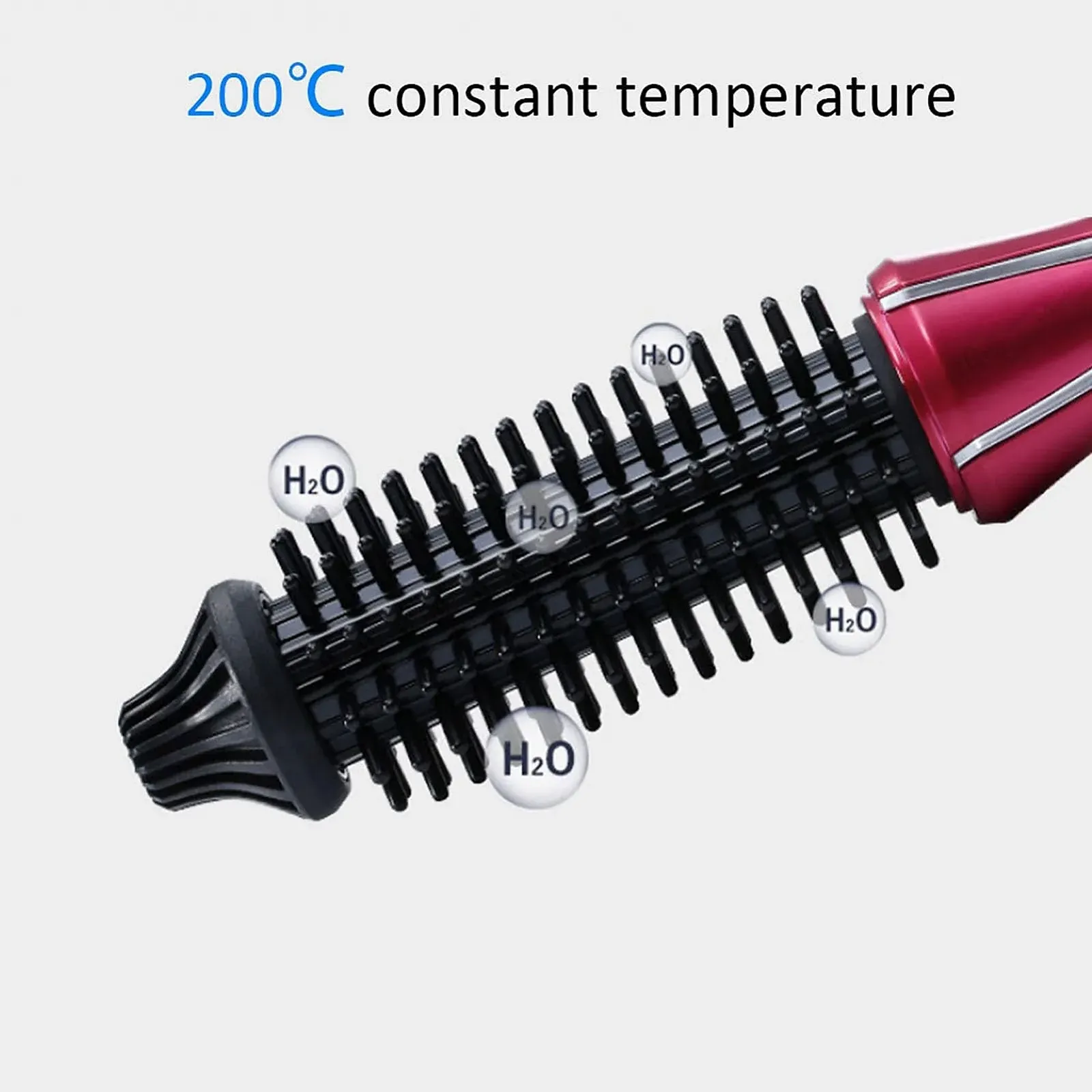 Термощетка портативная складная PTC 360° бордовая (Wine Red), фото №6 Термощетка портативная складная PTC 360° бордовая (Wine Red), фото №6