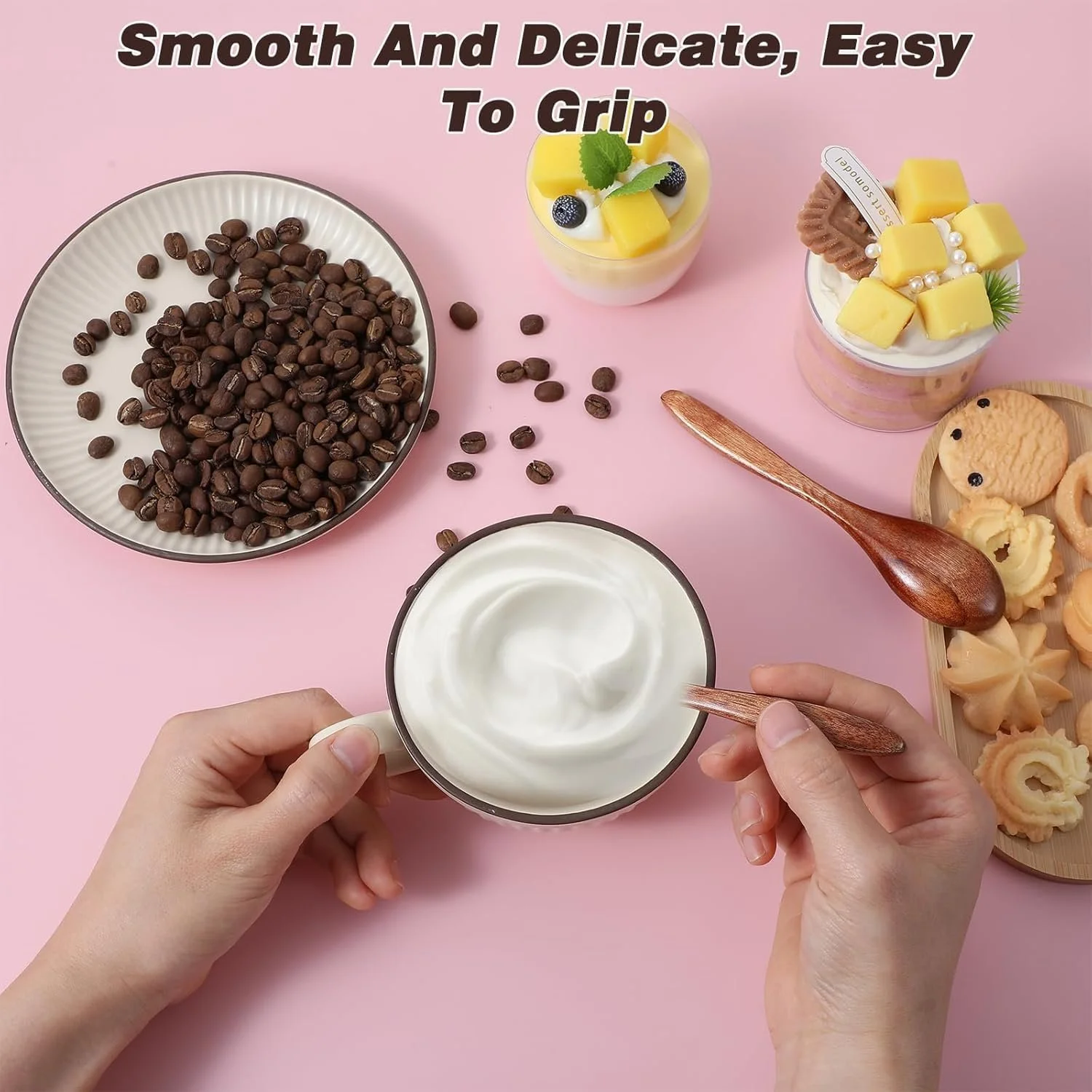 Ложка Дерев'яна Honey, 6 штук, 14.5 см, натуральна дерев'яна, фото №7