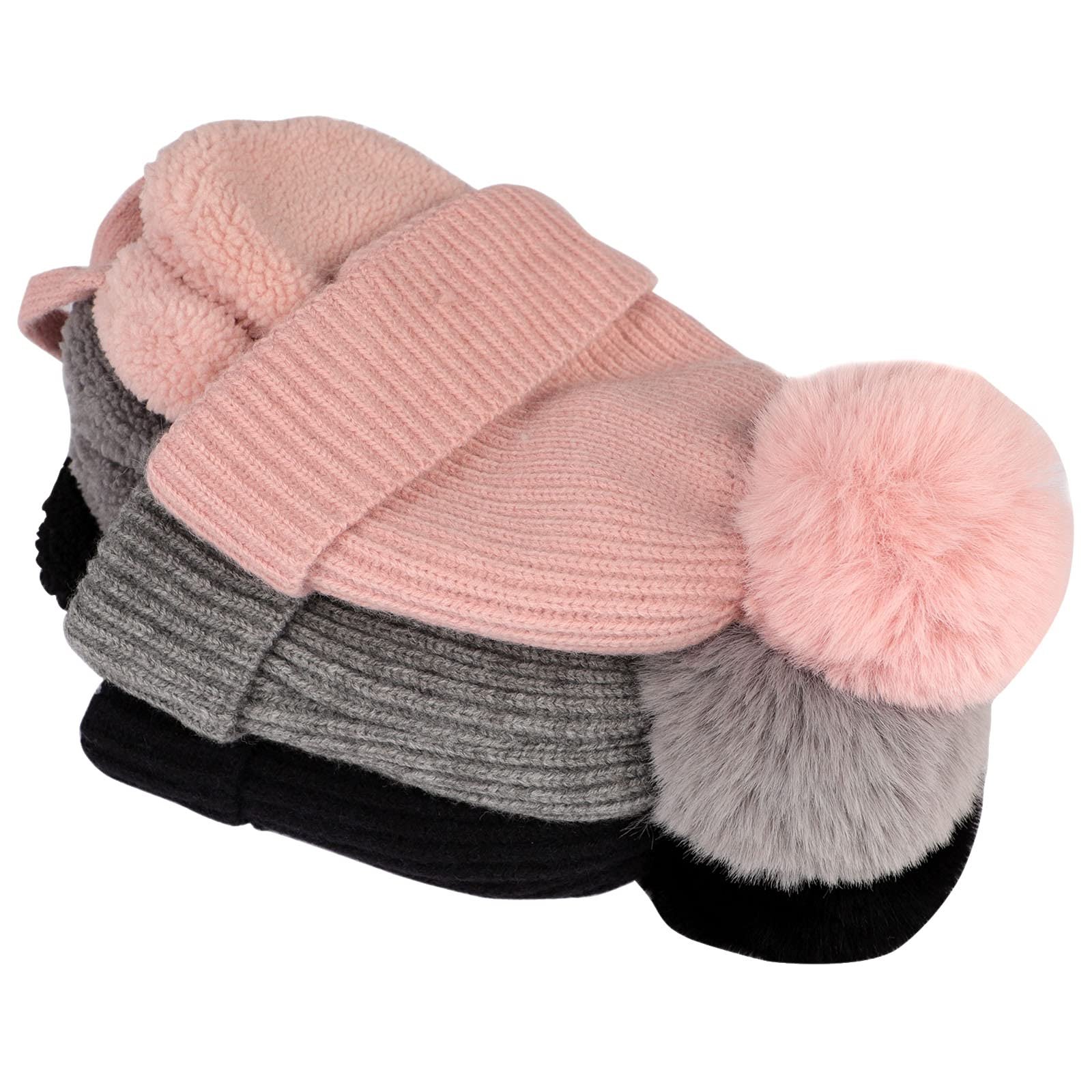 В'язана дитяча зимова шапка з помпоном, тепла зимова, фото №4 В'язана дитяча зимова шапка з помпоном, тепла зимова, фото №4