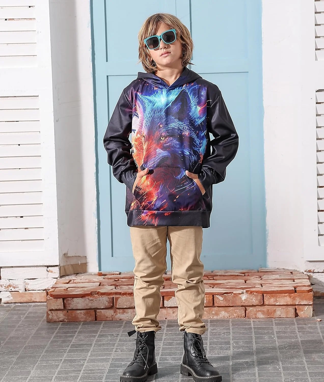 Худі Tuonroad для хлопчиків, 3D принт, дитячий, худі для дівчаток, фото №4 Худі Tuonroad для хлопчиків, 3D принт, дитячий, худі для дівчаток, фото №4