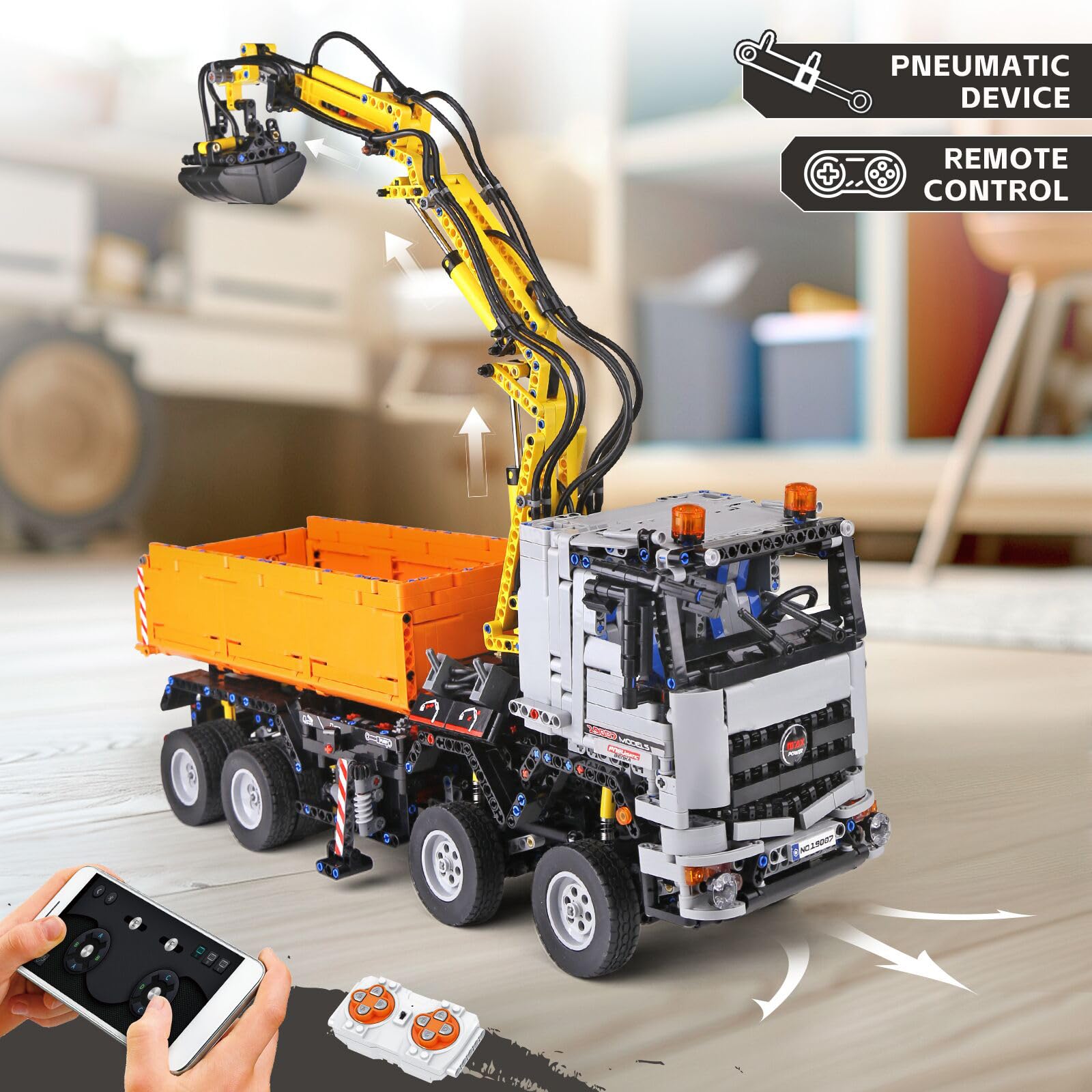 Конструктор Mould King 19007 Technic Crane Truck 2819 Деталі Пульт Дистанційного Керування, фото №6 Конструктор Mould King 19007 Technic Crane Truck 2819 Деталі Пульт Дистанційного Керування, фото №6