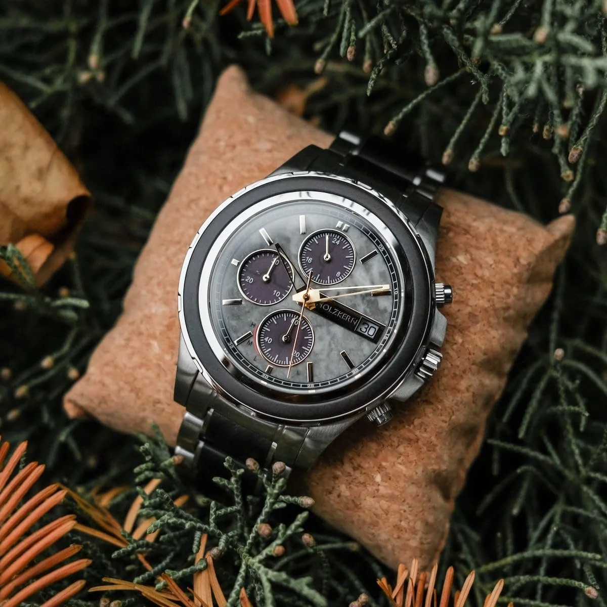 Мужские часы HOLZKERN Солнечный Хронограф Cairo Maple Black/Marble, фото №9 Мужские часы HOLZKERN Солнечный Хронограф Cairo Maple Black/Marble, фото №9