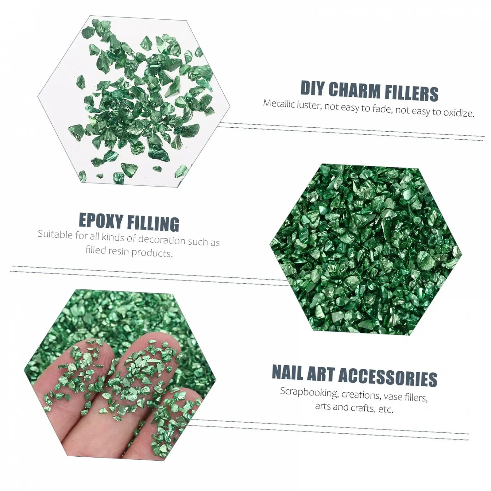 Аксессуары для ногтей Стеклянная крошка Цветные стразы Смола Эпоксидная смола Шарм Аксессуары для ногтей, фото №5