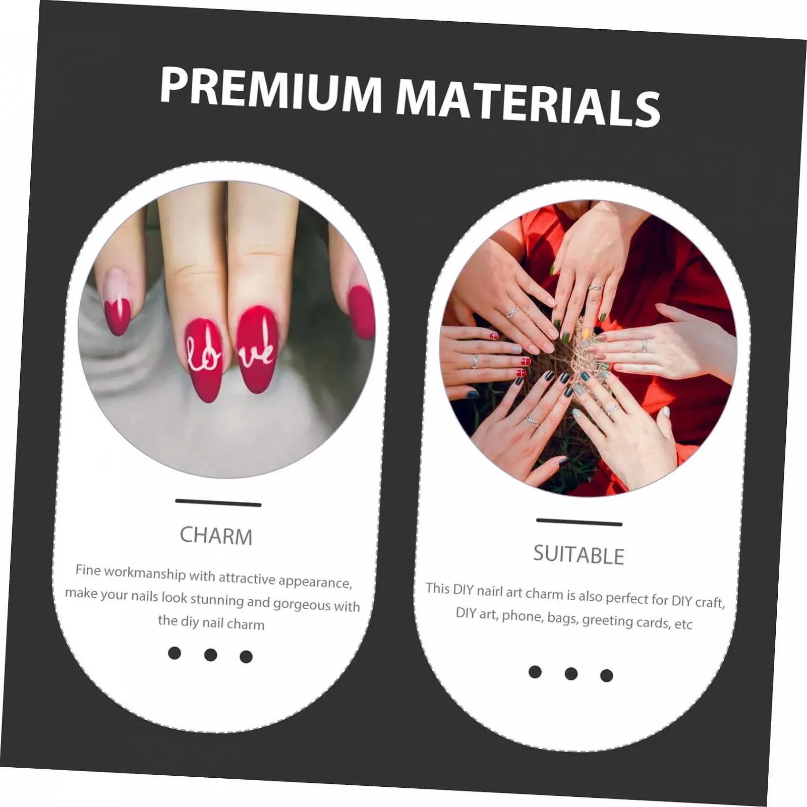 Украшения для ногтей 40 шт. Украшения для ногтей для шикарного маникюра, фото №3