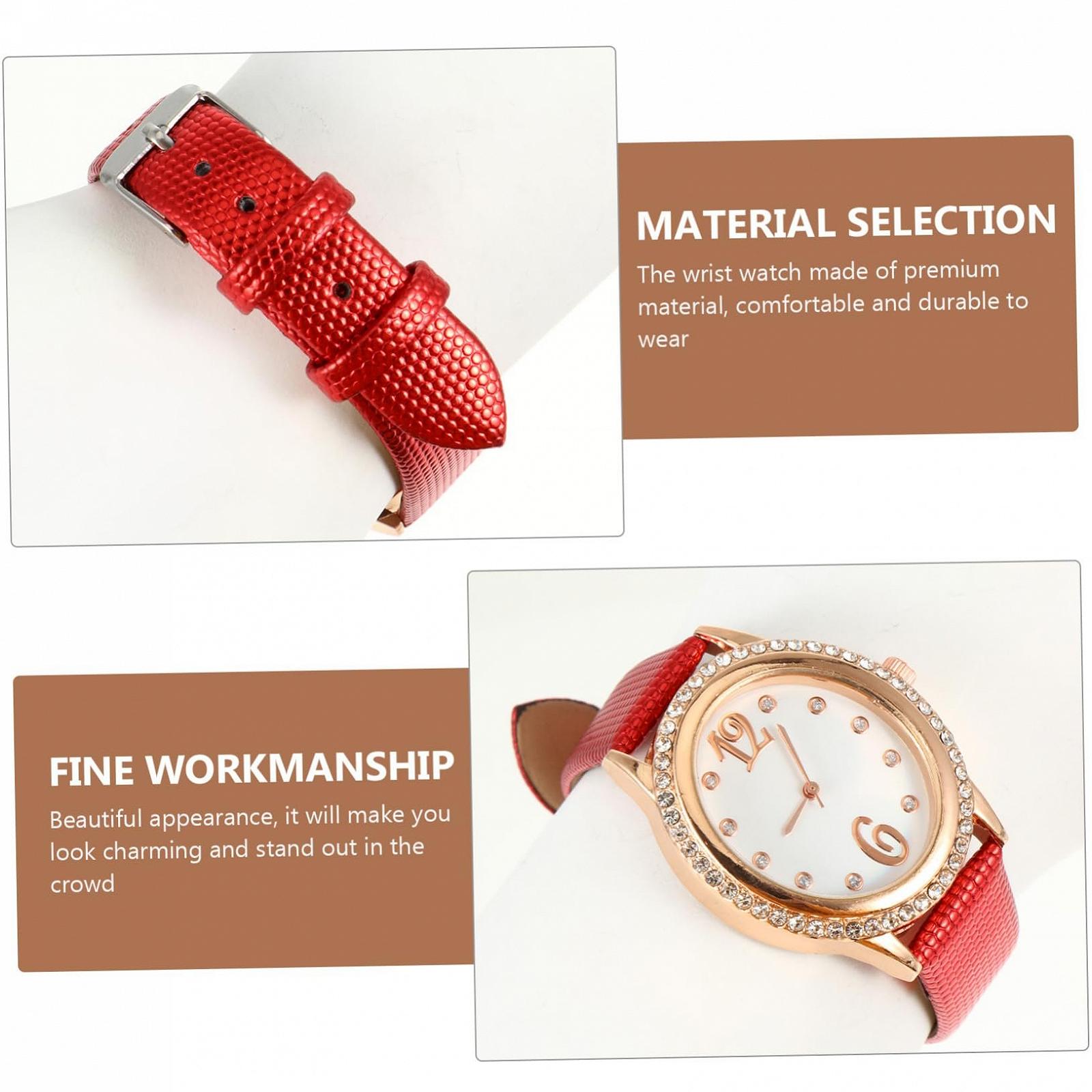 Часы Кварцевые LIFKOME Женские Деловые Красный Ремешок: Кожа, фото №7 Часы Кварцевые LIFKOME Женские Деловые Красный Ремешок: Кожа, фото №7