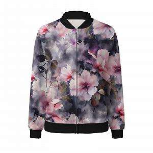 Женская куртка бомбер короткая Blouson Bunt весенняя куртка больших размеров переходная куртка элегантная College короткая куртка весенняя куртка с длинными рукавами легкая летняя куртка на молнии тонкая весенняя куртка приталенная куртка пилота synthetic.ua - Фото 1