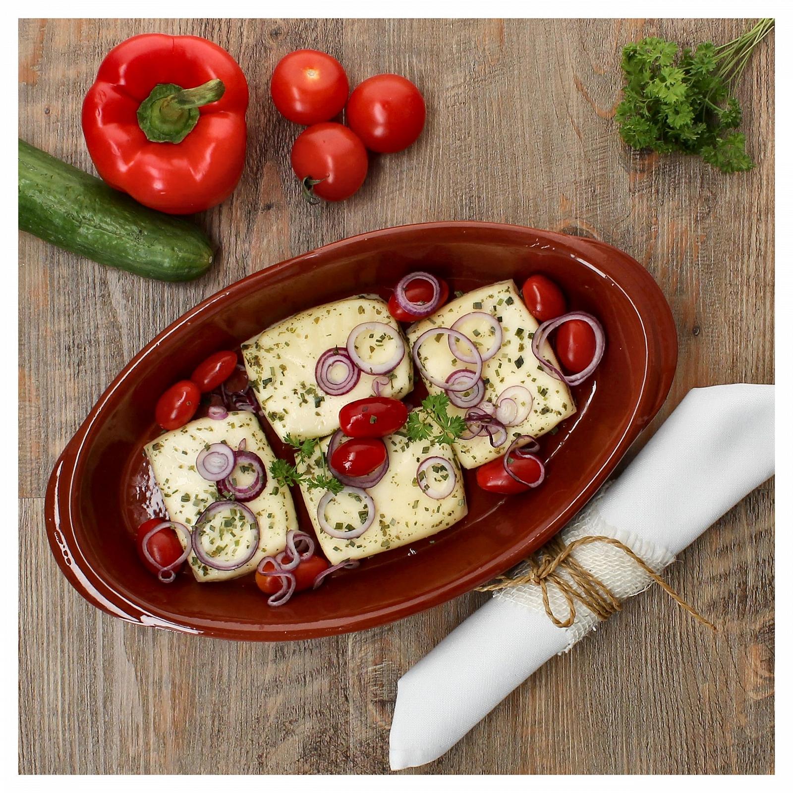 Набір з 2 овальних глиняних форм для запікання MamboCat Boris 1 л 33 x 19 x 4,7 см Розмір M глазуровані, фото №4