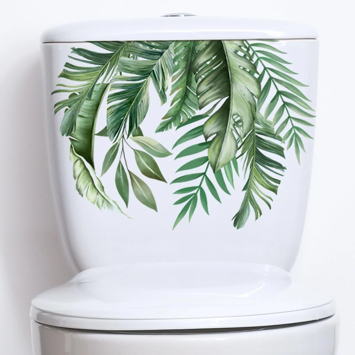 Наклейка на стіну Simple Fresh Green Plants вінілова для туалету та ванної, фото №5