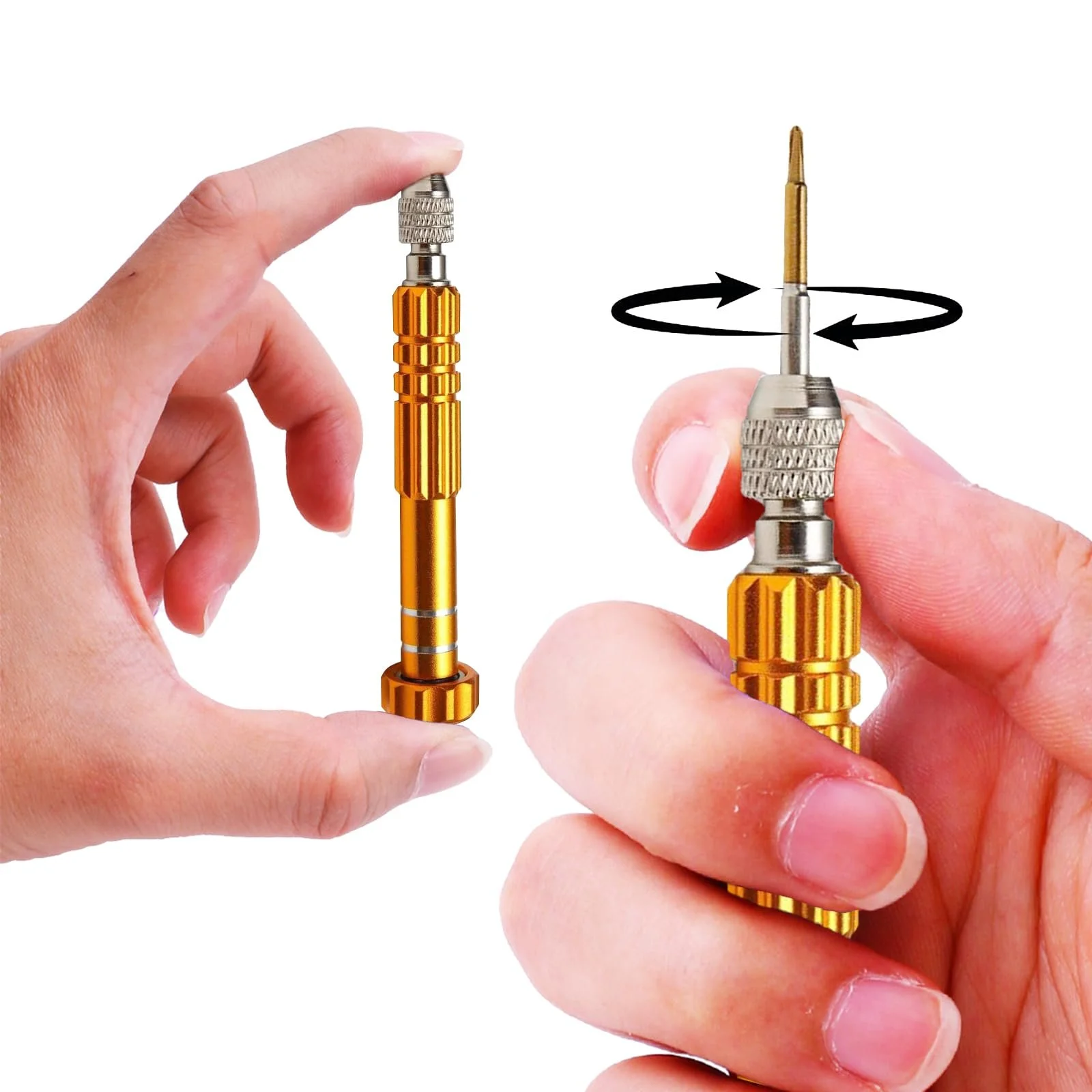 Набір міні-викруток 5 в 1 прецизійний легована сталь 10 см, фото №4