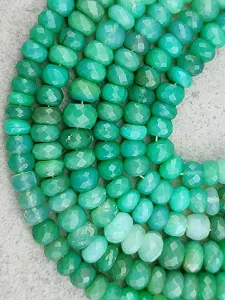 Бусины Хризопраз круглые граненые 7-8 мм synthetic.ua - Фото 1