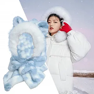 Теплий шапка шарф з капюшоном synthetic.ua - Фото 1