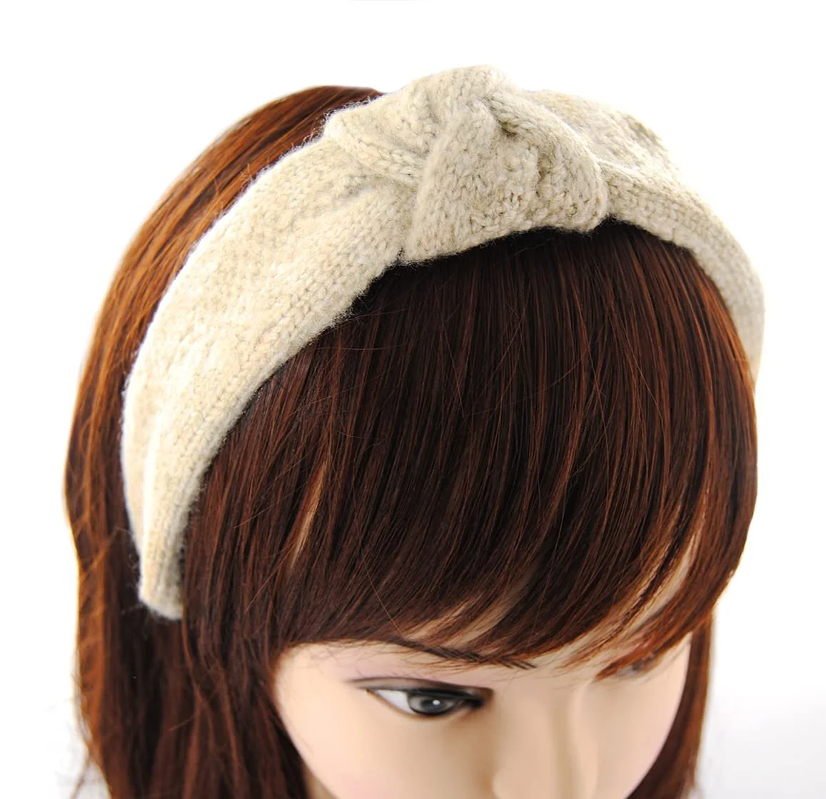 Обруч на голову Вязана Axy HR6A Бежевий, фото №2