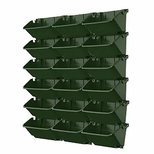 Купить Вертикальный настенный органайзер для растений 18 карманов пластиковый с автополивом черный - Фото 1 Вертикальный настенный органайзер для растений 18 карманов пластиковый с автополивом черный - Фото 1