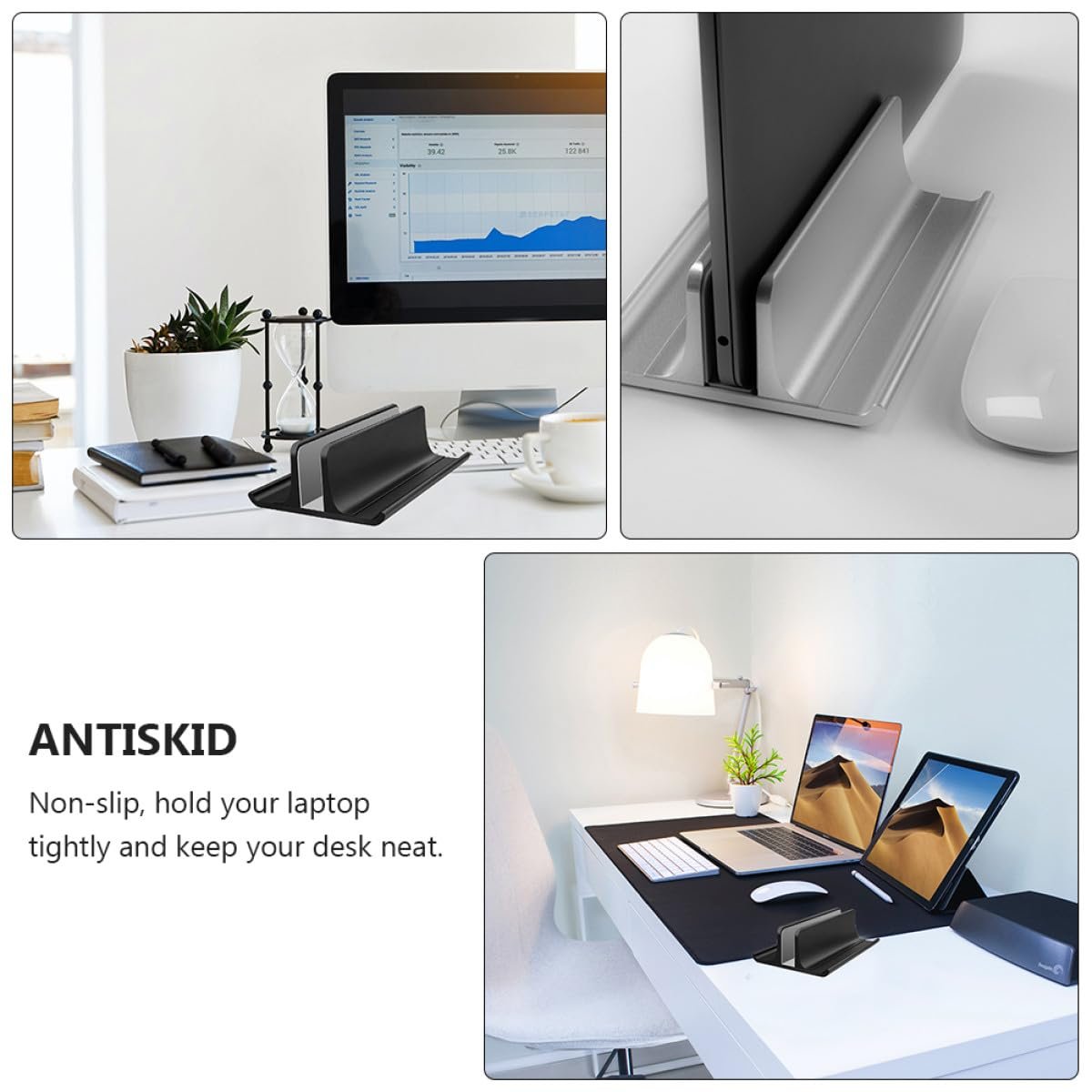 Підставка для ноутбука Вертикальна охолоджуюча Aluminiumlegierung Для офісу та дому, фото №8