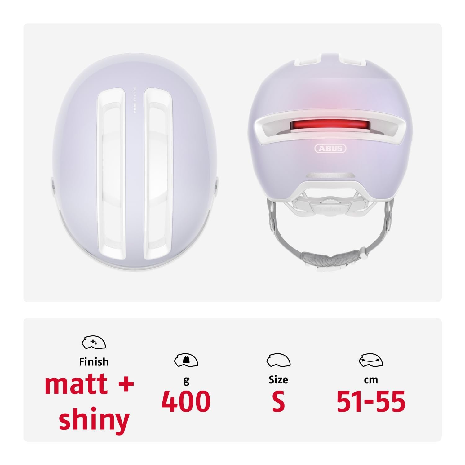 Шолом ABUS City HUD-Y ACE Характеристики LED задній ліхтар, фото №3