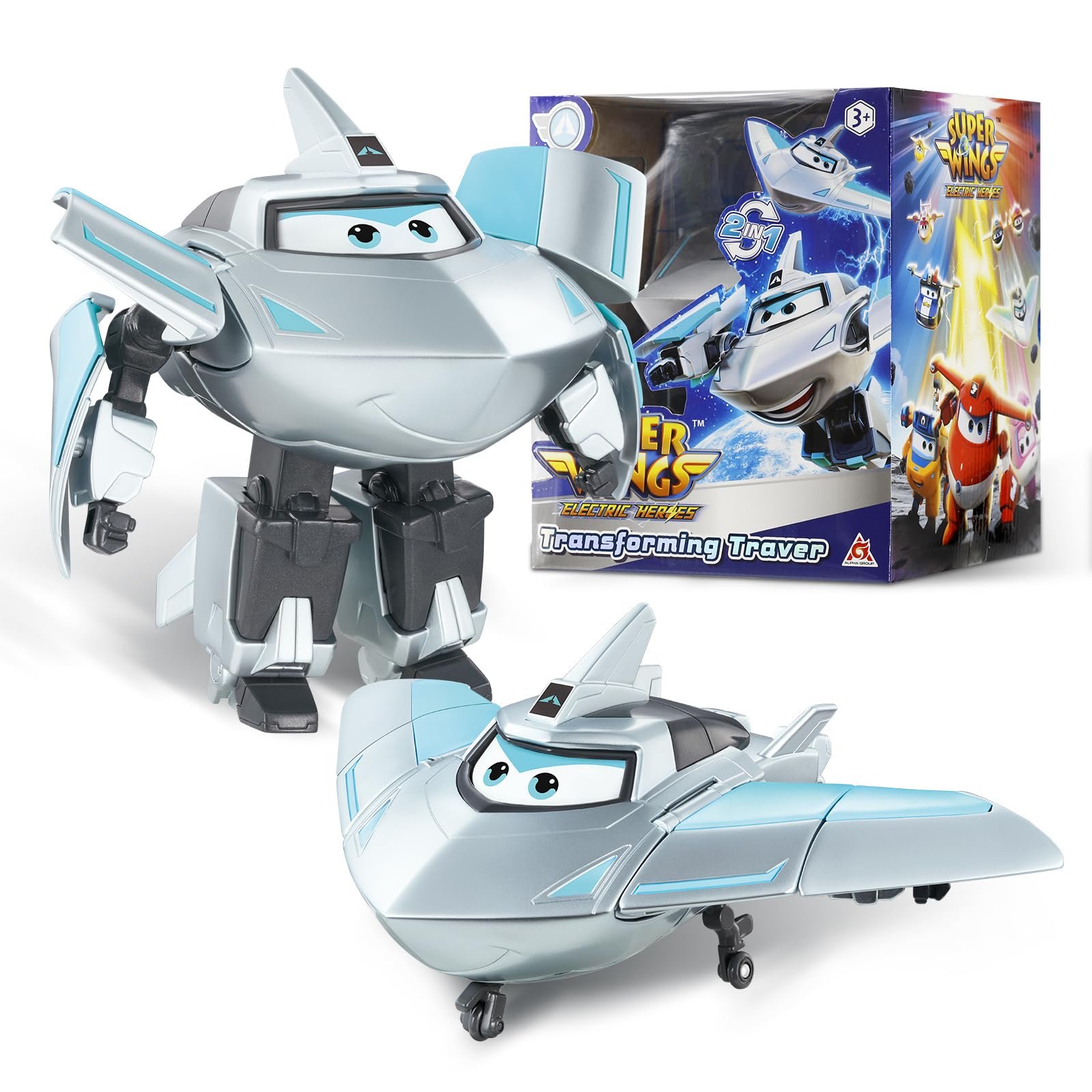 Самолет Super Wings Traver Серебристый, фото №1