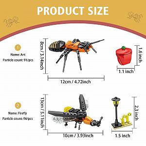 Блоки MANBOC Insect Series Ant + Fireflies Інтелектуальна збірка synthetic.ua - Фото 1
