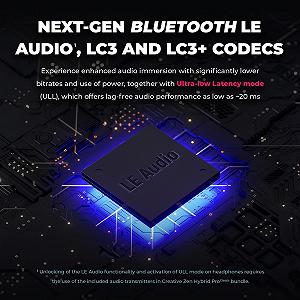 Bluetooth Bluetooth 5.3 LC3+ AAC CREATIVE Zen Hybrid Pro Чорний synthetic.ua - Фото 1