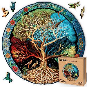 Купити Дерев'яний пазл LEOGOR Eternal Tree of Life 200 деталей 30.2 × 30.5 см Кругла мозаїка - Фото 1 Дерев'яний пазл LEOGOR Eternal Tree of Life 200 деталей 30.2 × 30.5 см Кругла мозаїка - Фото 1