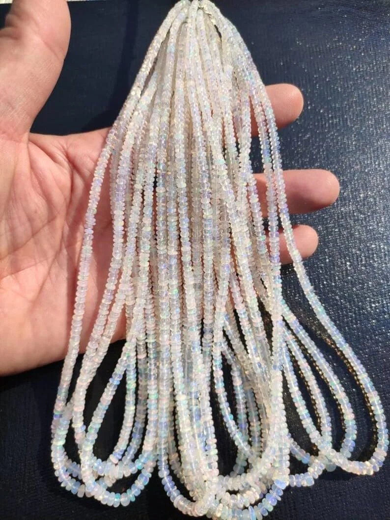 Бусины Опал Натуральный Гладкий Круглый 3-4 мм, нить длиной 40 см бусины из драгоценных камней для ожерелья и браслета, фото №4