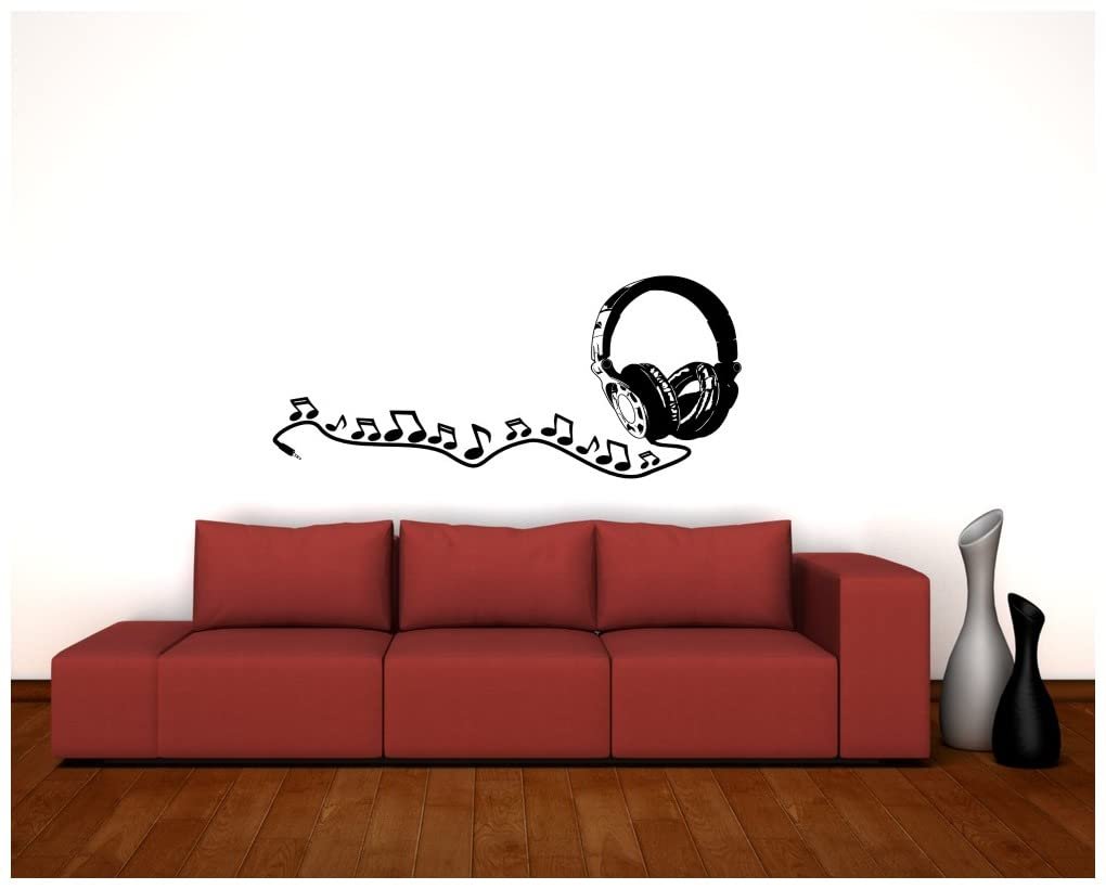 Наклейка на стіну Headphones with Notes, фото №2