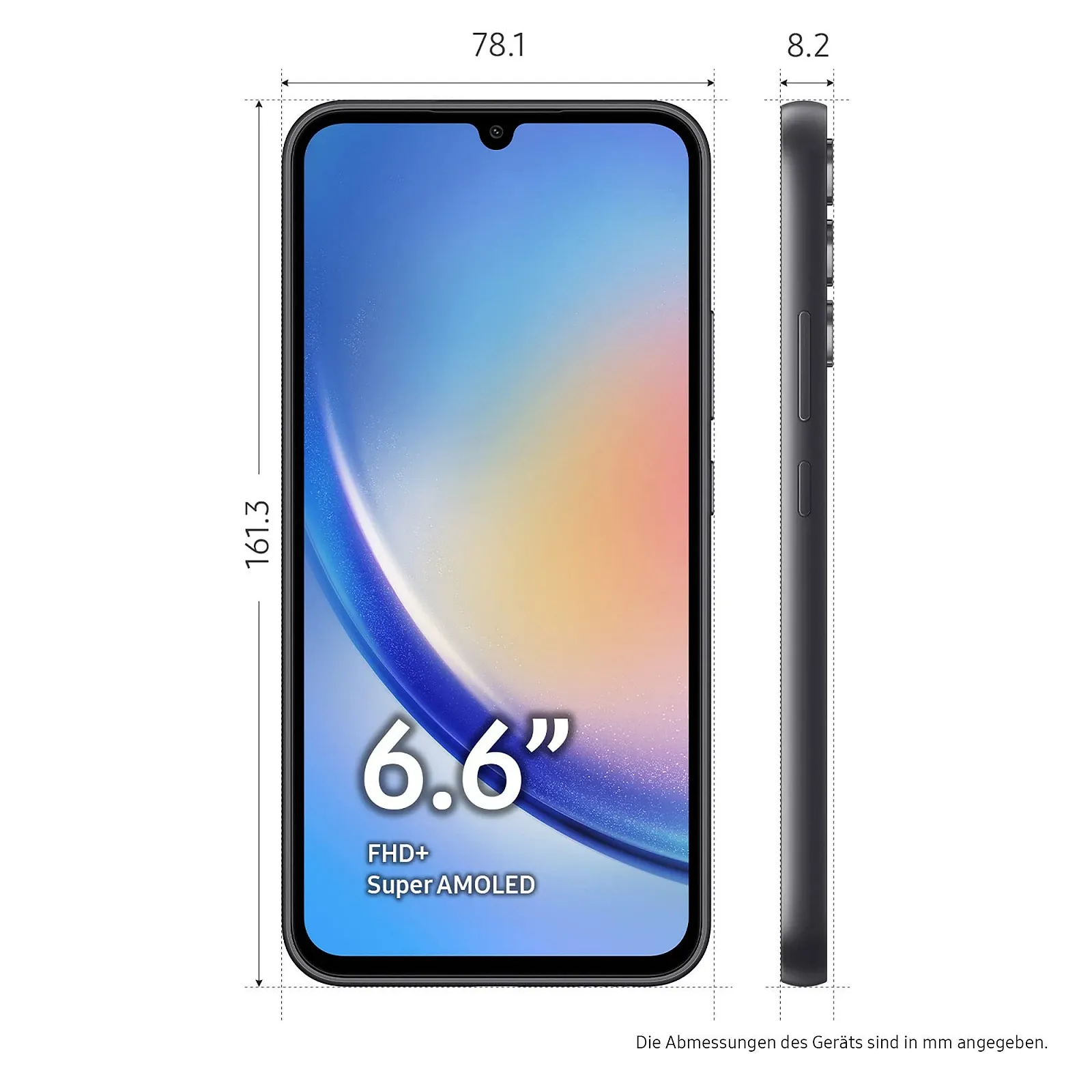 Смартфон Samsung Galaxy A34 5G 6.6" 128GB 6GB RAM 5000mAh Awesome Graphite, фото №3