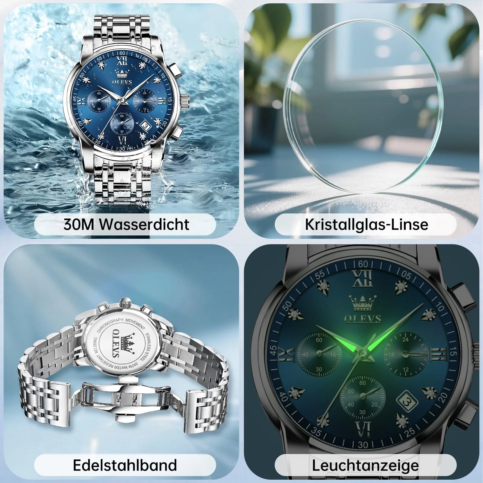 Годинник OLEVS Кварцовий Аналоговий Чоловічий, фото №5