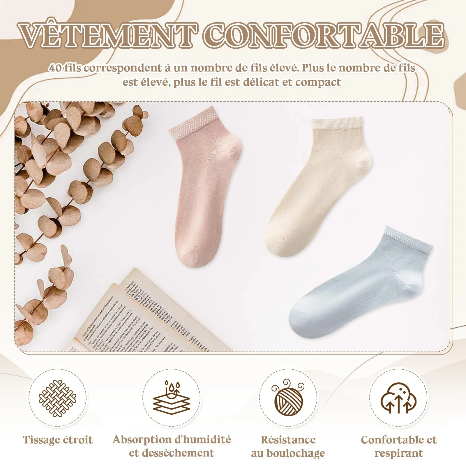 Жіночі спортивні шкарпетки 6 пар 35-38 Тонкі, фото №4