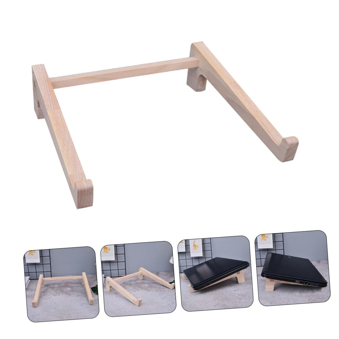 Підставка для ноутбука Holibanna Дерев'яна Настільна, фото №5