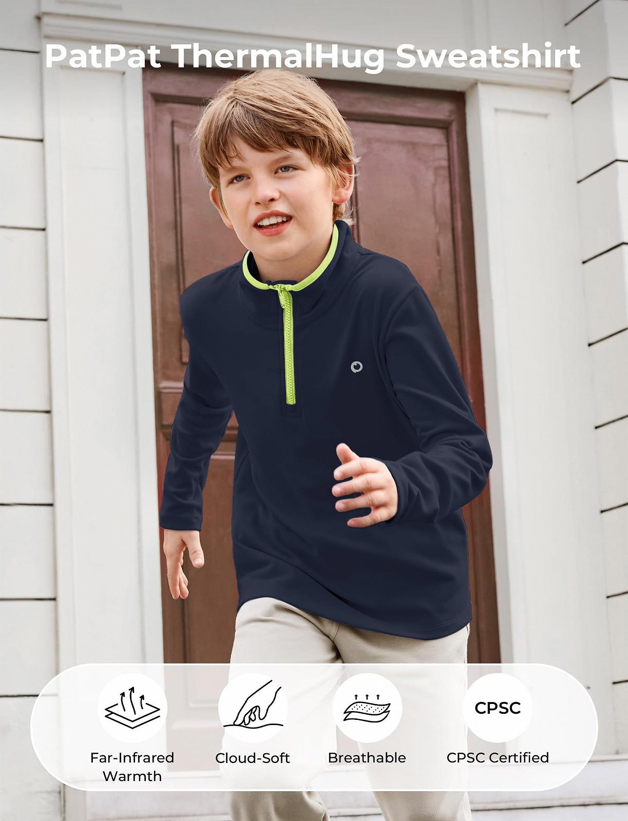 Світшот спортивний кардиган для хлопчиків PATPAT, м’яка вовняна тренувальна кофта, фото №2 Світшот спортивний кардиган для хлопчиків PATPAT, м’яка вовняна тренувальна кофта, фото №2