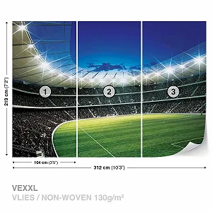 Фотошпалери флізелінові Sport Football Stadium Child 312 x 219 см з клеєм 3D ефект synthetic.ua - Фото 1